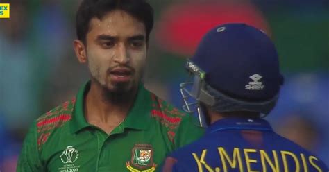 Ban Vs Sl Watch Kusal Mendis Tanzim Hasan Sakib Involved In Heated