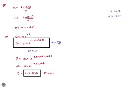 (a) Phosphorus-32 (P-32) has a half-life of 14.2 days. If 250 g of this substance are present ...