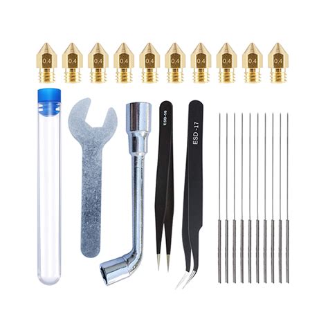 3d Printer Nozzles Kit With 10pcs Mk8 0 4mm 3d Printer Brass Nozzles Extruder For 3d Printer