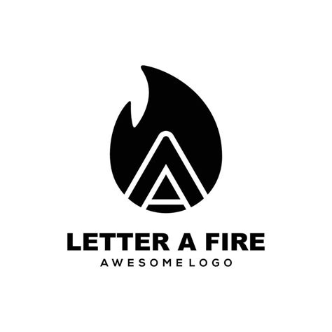 Letter A fire Silhouette logo 26187924 Vector Art at Vecteezy