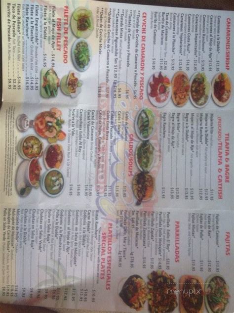 Menu Of Mariscos El Ray In Winnemucca Nv 89445