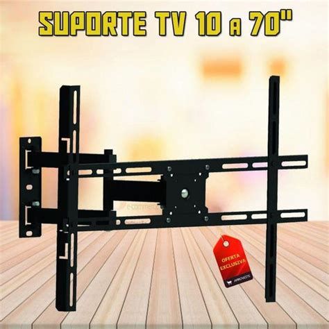 Suporte Parede Tri Articulado P Tv Televis O Lcd Led K Brasforma