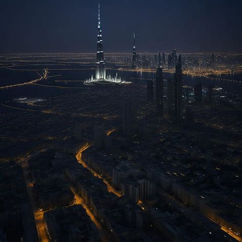 premium ai image view  burj khalifa tower   part  city