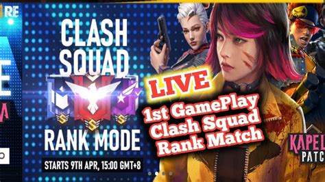 Free Fire Clash Squad Rank Mode Live Rush Rank Push Morning Stream