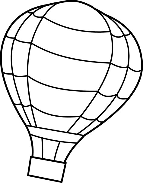 Hot Air Balloon Coloring Page Free Clip Art