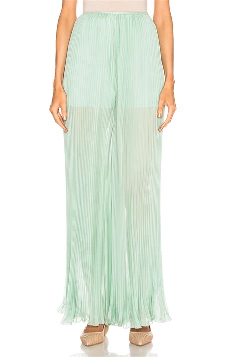 ALBERTA FERRETTI Pleated Pant In Green FWRD