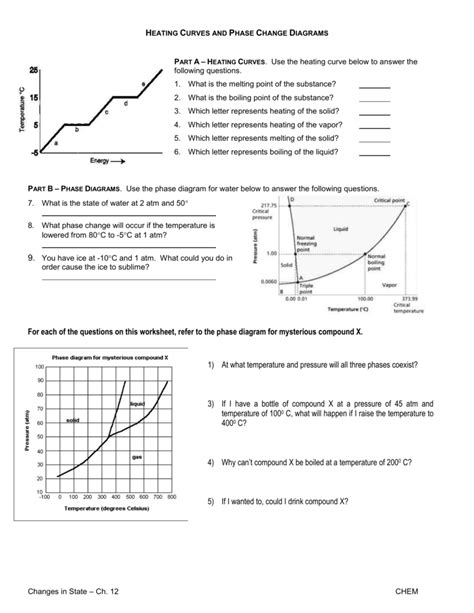 Phase Diagram Worksheet