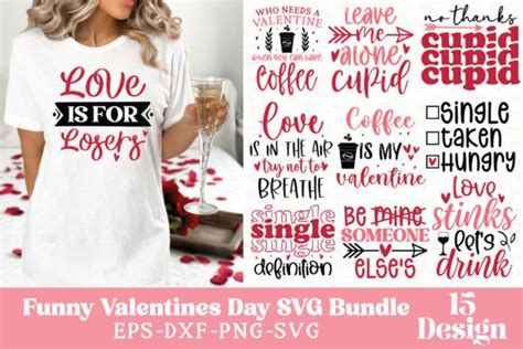 Funny Valentines Day Svg Bundle Graphic By Craftyideas · Creative Fabrica