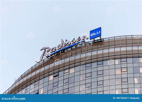 Radisson Blu Hotel Logo on Top of Modern Hotel Building Editorial Stock ...