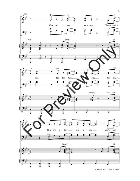 You're Welcome (SATB ) by Lin-Manuel Miranda | J.W. Pepper Sheet Music