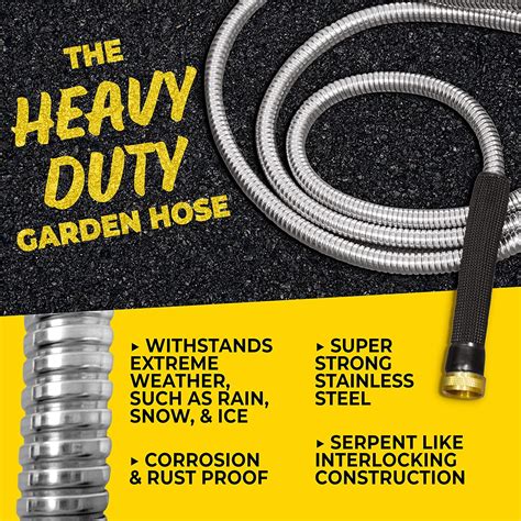 Bionic Steel Pro Garden Hose 304 Stainless Steel Metal Water Hose