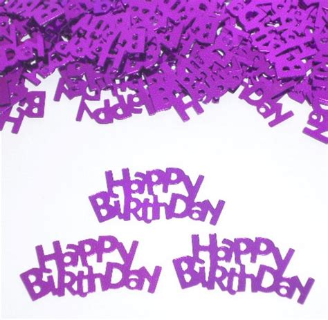 Happy Birthday Confetti Purple | Decorations Purple