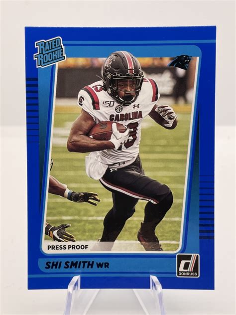 2021 Panini Donruss SHI SMITH Rated Rookie BLUE Press Proof #315