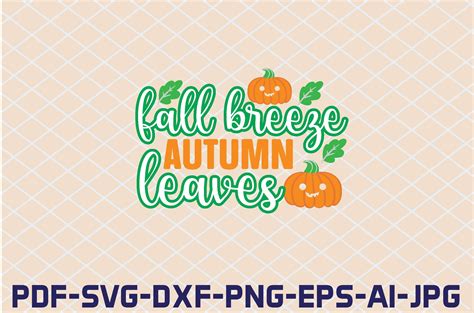 Fall Breeze Autumn Leaves SVG Cut Files Graphic By FH Magic Studio