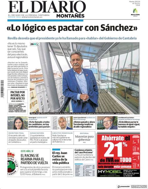 Periódico El Diario Montañés España Periódicos de España Edición de