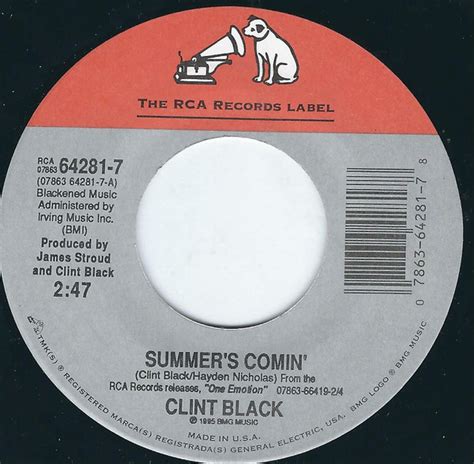 Clint Black Summer S Comin Vinyl Discogs