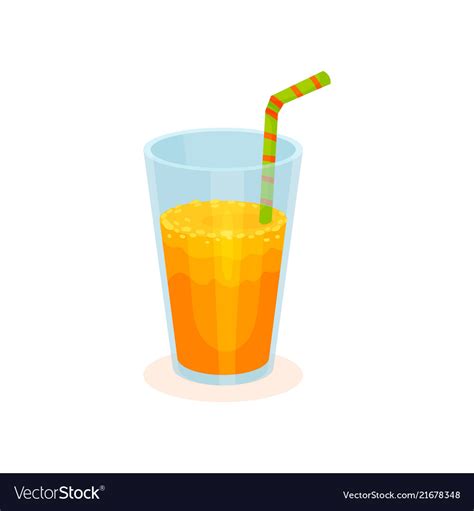 Fresh Orange Juice In A Glass Royalty Free Vector Image