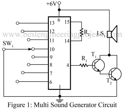 Multi Sound Generator Circuit - Best Engineering Projects