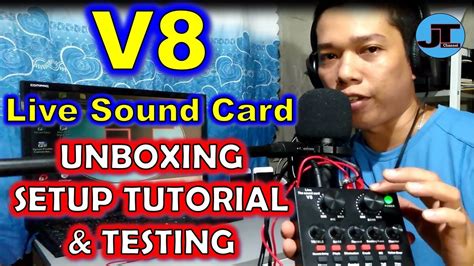 V Sound Card Unboxing Set Up Tutorial And Testing Youtube