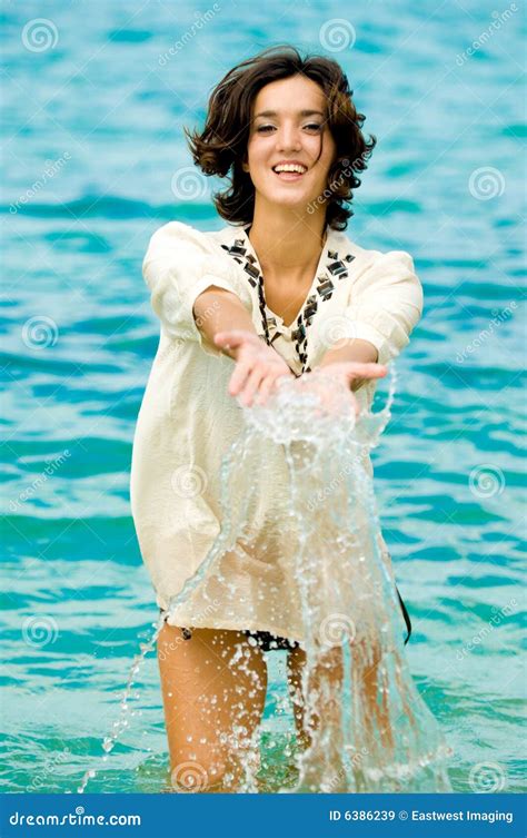 Woman In Ocean Royalty Free Stock Images - Image: 6386239