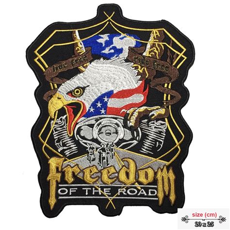 Freedom Eagle Hawk Big Bike Rider Giant Back Patch Xl Etsy