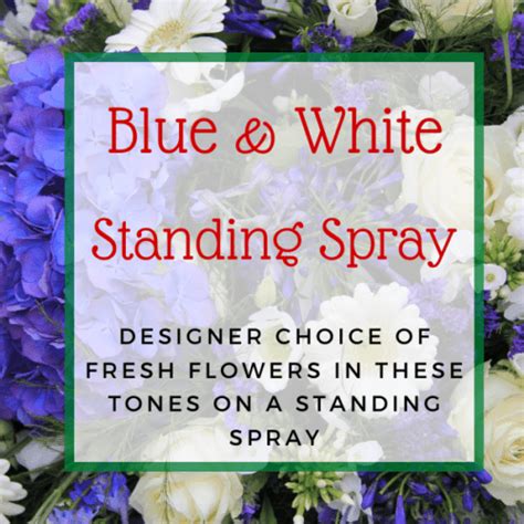 Blue White Standing Spray Main Florist