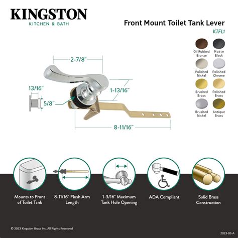 Kingston Brass French Toilet Tank Lever & Reviews | Wayfair