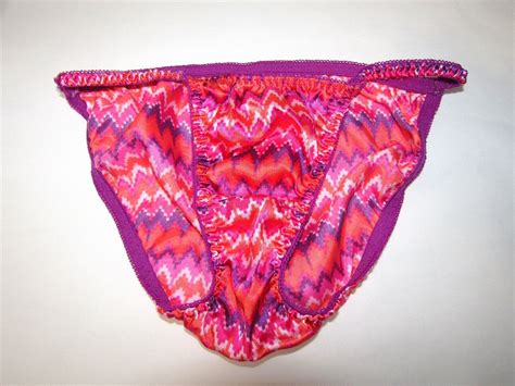 Joe Boxer Satin Side String Bikini Pink Purple Panty Gem