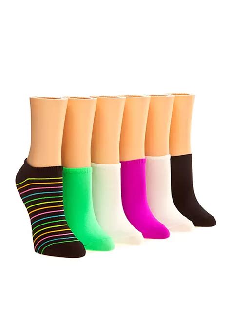 Hue® Microfiber Liner Socks 6 Pack Belk