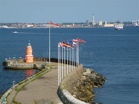 Lighthouse On The Narrowest Point Of Oresund Strait Or The Sound At