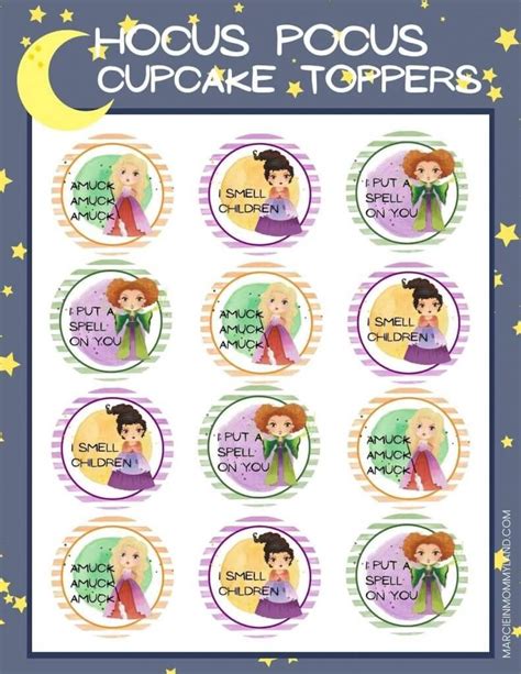 Printable Hocus Pocus Cupcake Toppers Artofit