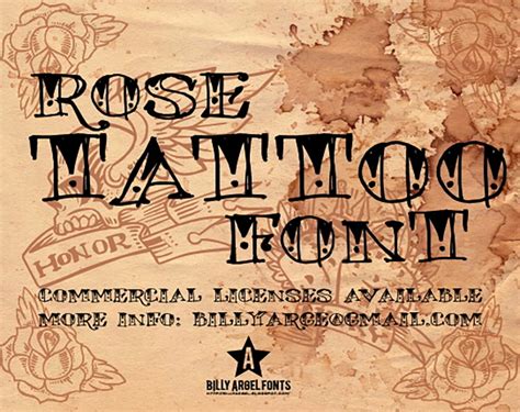 Rose Tattoo Font Free Download And Preview Deefont