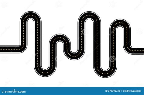 Zigzag Road. Graphic Design of Vector Illustration. Stock Illustration ...