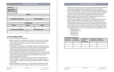 Service Management Plan Itsm Docs Itsm Documents And Templates