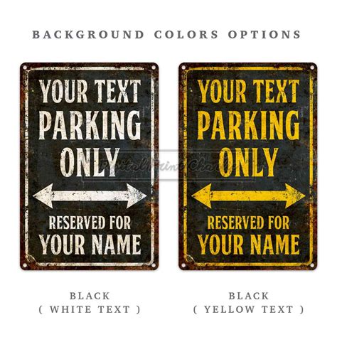 Custom Metal Sign Parking Only Sign Garage Sign Car Park - Etsy