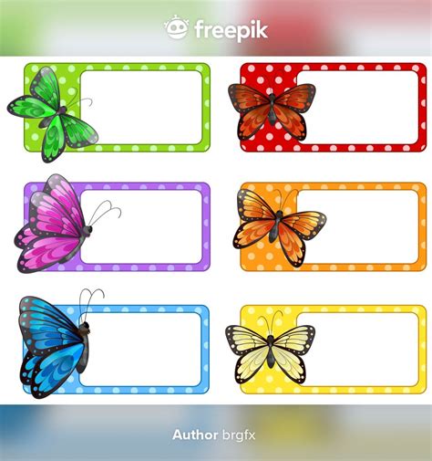 Printable Butterfly Name Tags Artofit