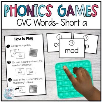 Phonics Games - Short a CVC Words by Rhody Girl Resources | TPT