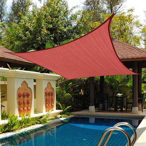 Artpuch 8x 10 Rectangle Sun Shade Sail Canopy Sunshade Cover For Patio Outdoor Backyard Garden