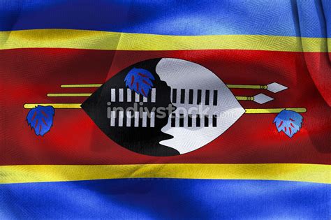 3D Illustration Of A Eswatini Flag Waving Fabric Flag Indivstock