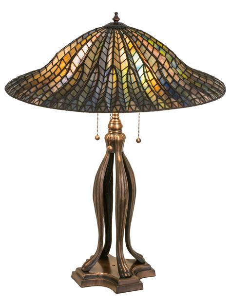 Meyda Lighting Tiffany Lotus Leaf Table Lamp 29385