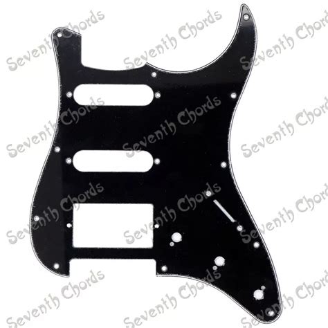 Пикгард для Электрогитары SSH Fender Stratocaster ST China ЧЕРНЫЙ ...
