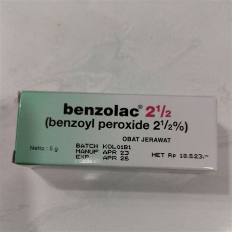 Jual Benzolac 2,5% / Untuk Obat Jerawat / Mencerahkan Wajah | Shopee ...