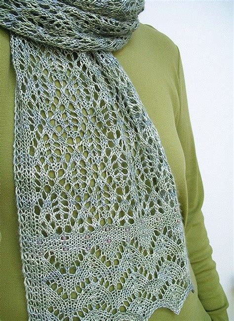 Free knitting pattern for Kernel lace scarf | Scarf knitting patterns ...