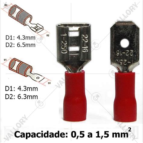 Kit Terminais F Mea Macho Pr Isolados Cabos E Fios P S Mercado