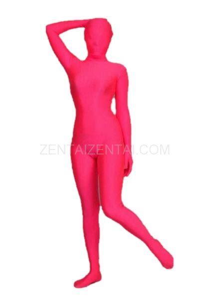 Rose Color Lycra Spandex Morph Zentai Suit Zentaizentai