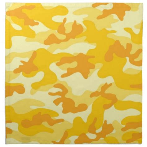 Bright Yellow Orange Camo Camouflage Napkin Zazzle