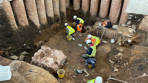 Roman Shrine Unearthed Beneath Former Graveyard Of A Cathedral In