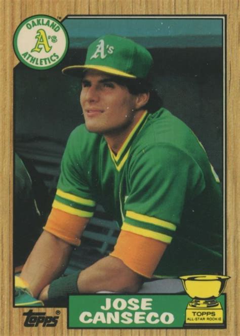 Jose Canseco 1987 Topps Tiffany 620 Base Price Guide Sports Card