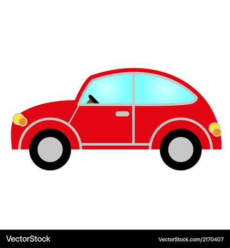 Red car Royalty Free Vector Image - VectorStock