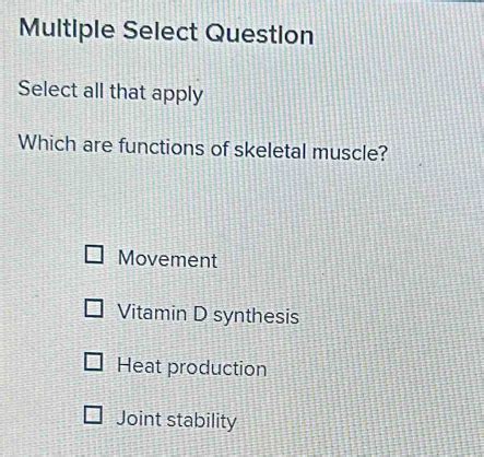 Solved Multiple Select Question Select All That Apply Which Are